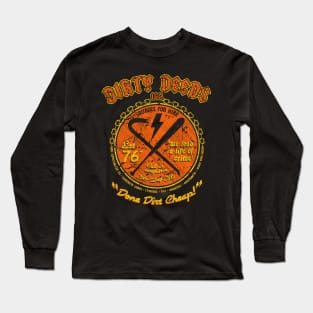 "DIRTY DEEDS" ORANGE YELLOW Long Sleeve T-Shirt